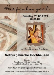 Harfenkonzert am 23.06.2024 in der Notburgakirche Hochhausen (Bild: Maren Ferber)
